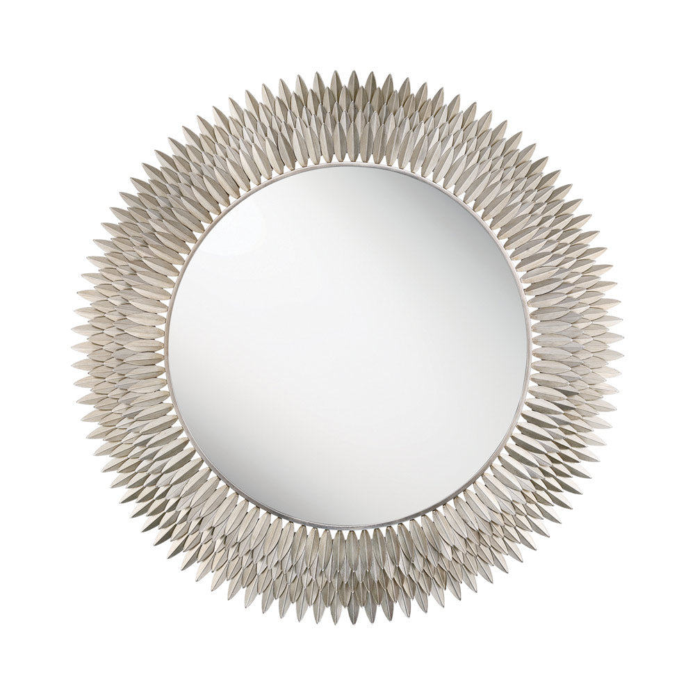 Broche Wall Mirror in Antique Silver (46.75-Inch).
