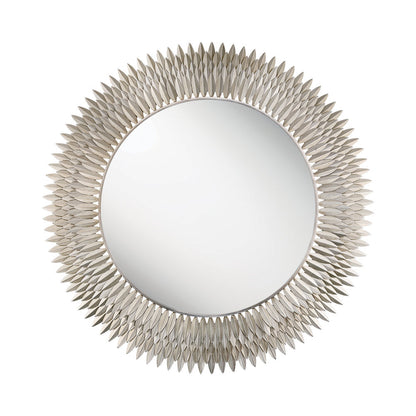 Broche Wall Mirror in Antique Silver (46.75-Inch).