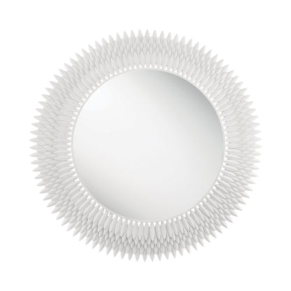 Broche Wall Mirror in Matte White (46.75-Inch).