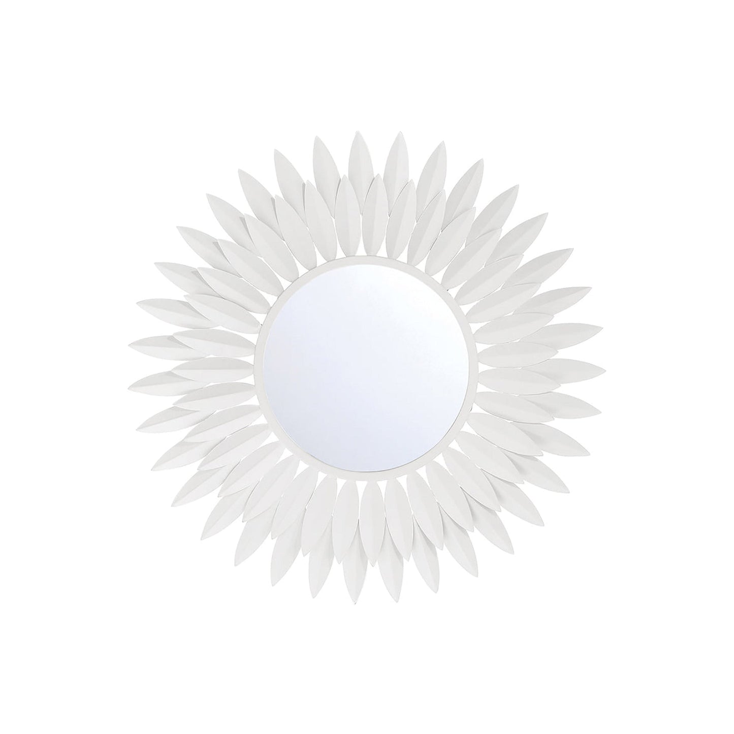 Broche Wall Mirror in Matte White (20-Inch).