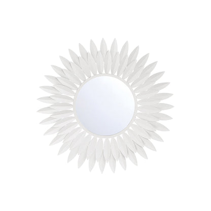 Broche Wall Mirror in Matte White (20-Inch).