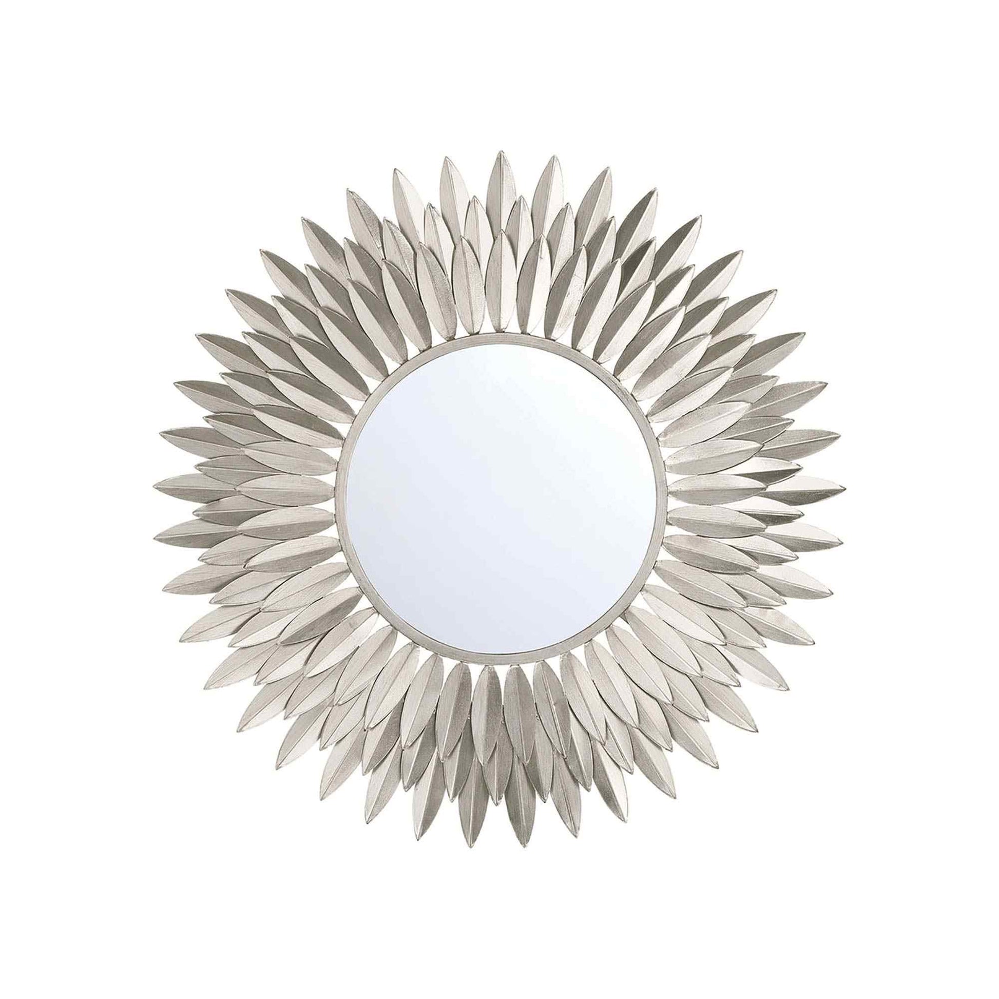 Broche Wall Mirror in Antique Silver (24-Inch).