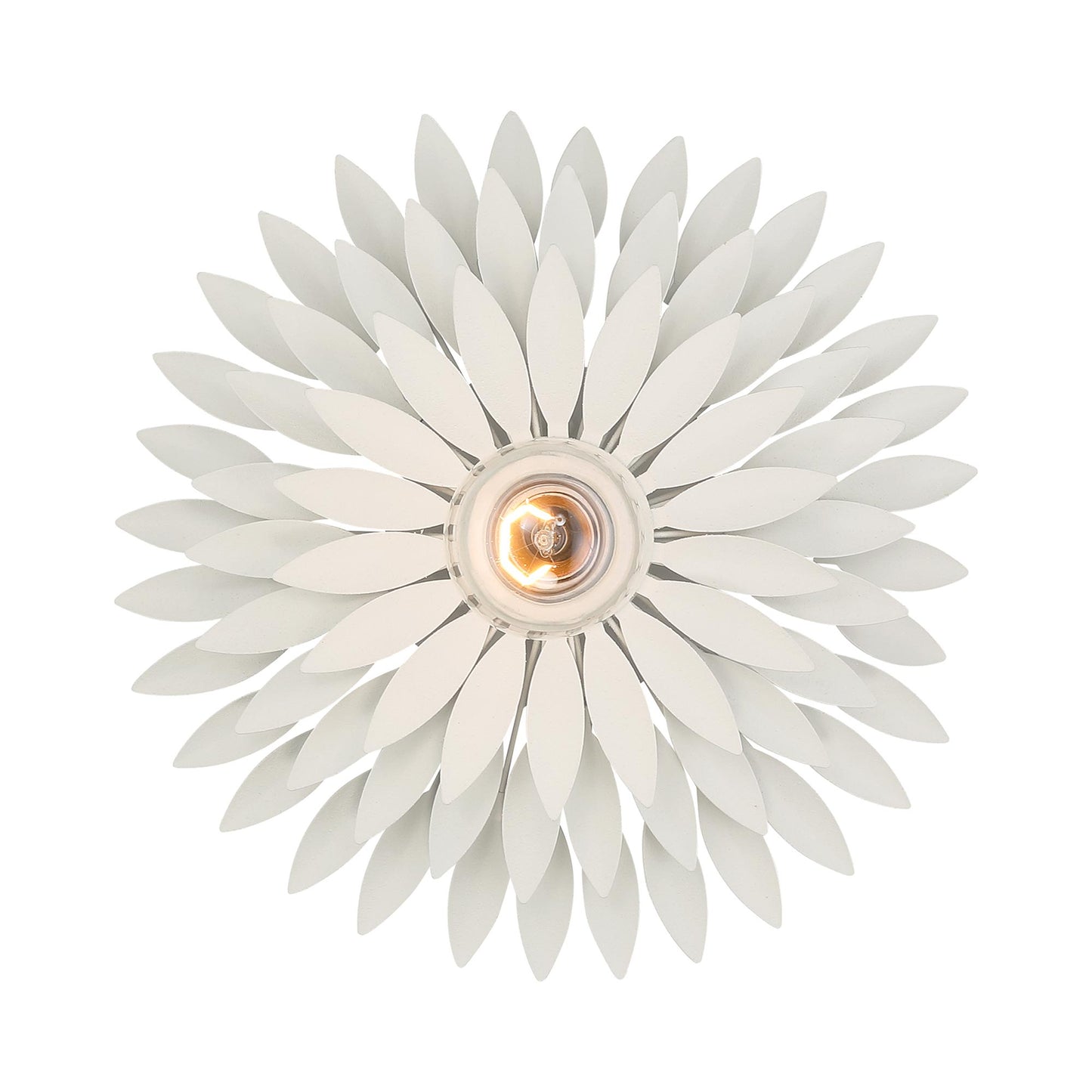 Brochue Flower Wall Light in Matte White.