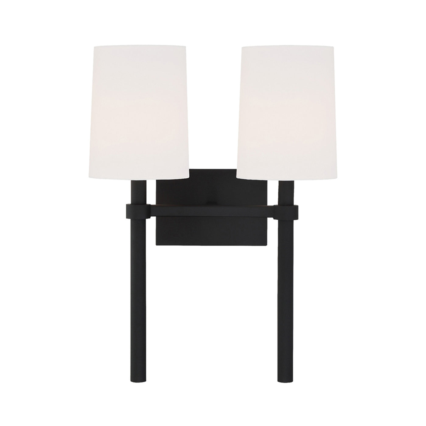 Bromley Wall Light in Black Forged (2-Light).