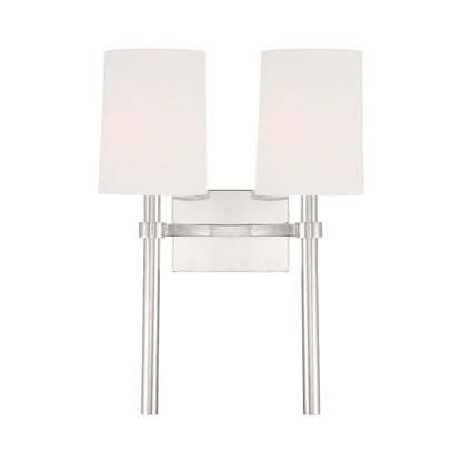 Bromley Wall Light in Polished Nickel (2-Light).