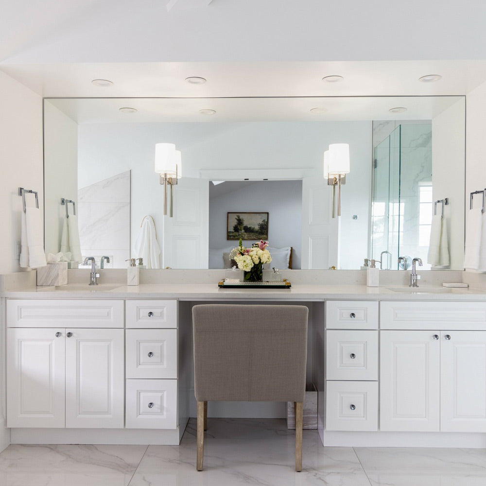 Bromley Wall Light in bathroom.