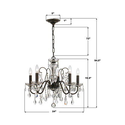 Butler Chandelier - line drawing.