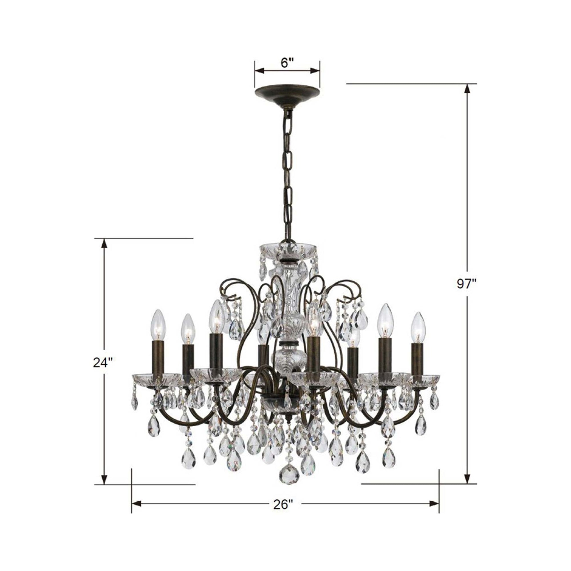 Butler Chandelier - line drawing.