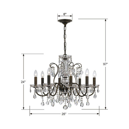 Butler Chandelier - line drawing.