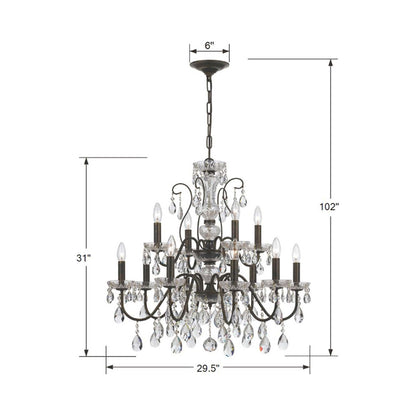 Butler Chandelier - line drawing.