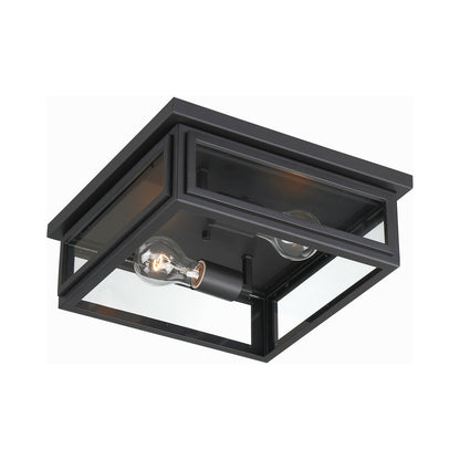 Byron Outdoor Flush Mount Ceiling Light in Detail.