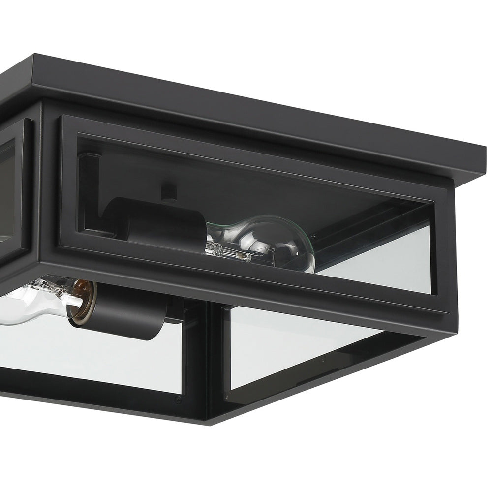 Byron Outdoor Flush Mount Ceiling Light in Detail.