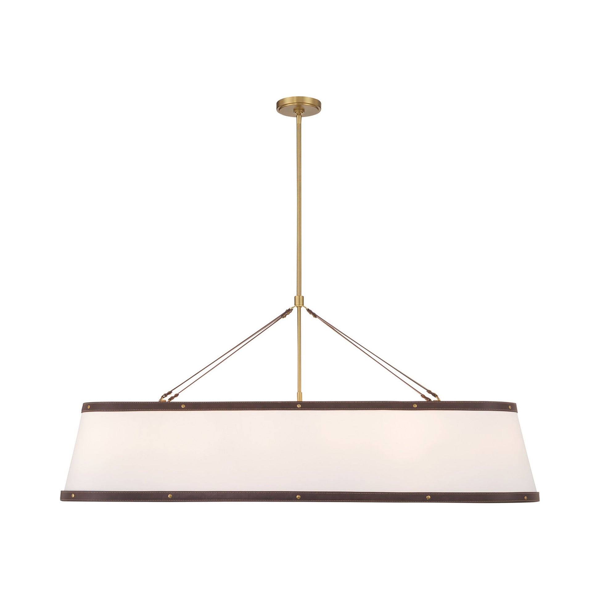 Callahan Linear Chandelier in Luxe Gold.