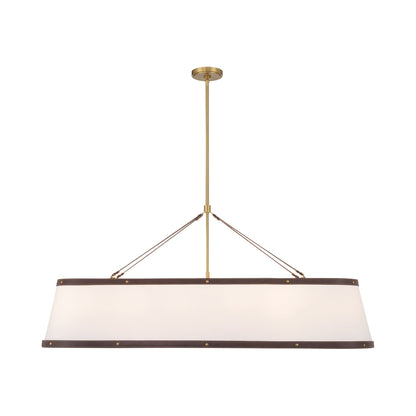 Callahan Linear Chandelier in Luxe Gold.