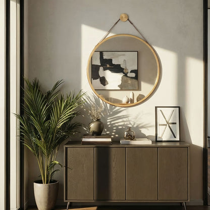 Callahan Wall Mirror in living room.