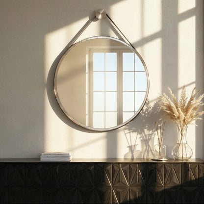 Callahan Wall Mirror in living room.
