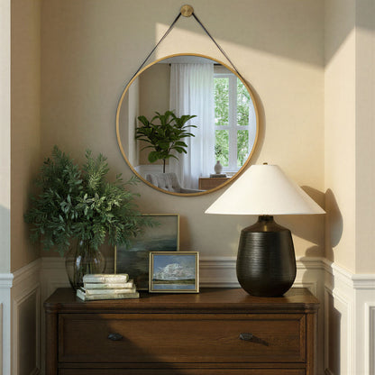 Callahan Wall Mirror in living room.