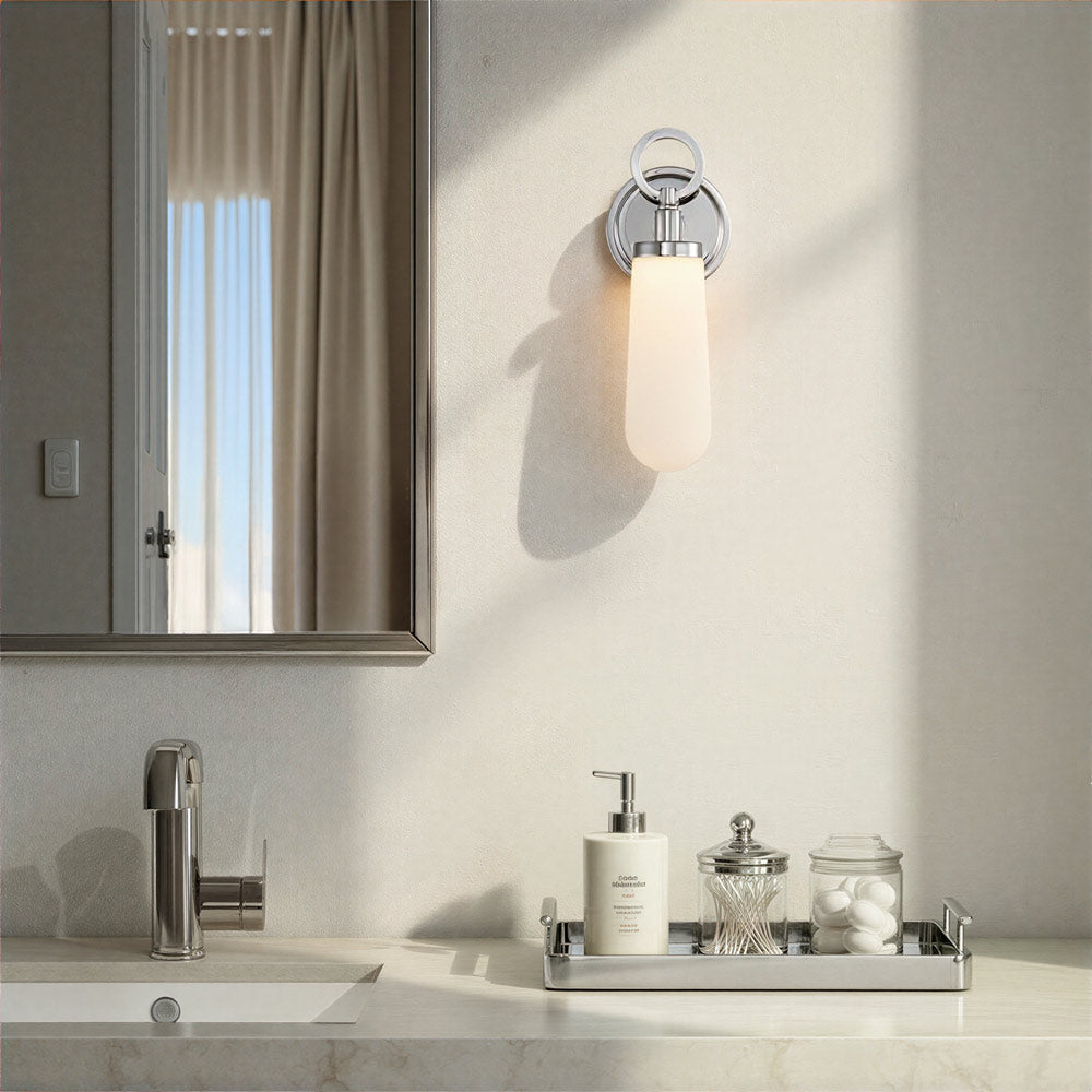 Calvin LED Wall Light in bathroom.