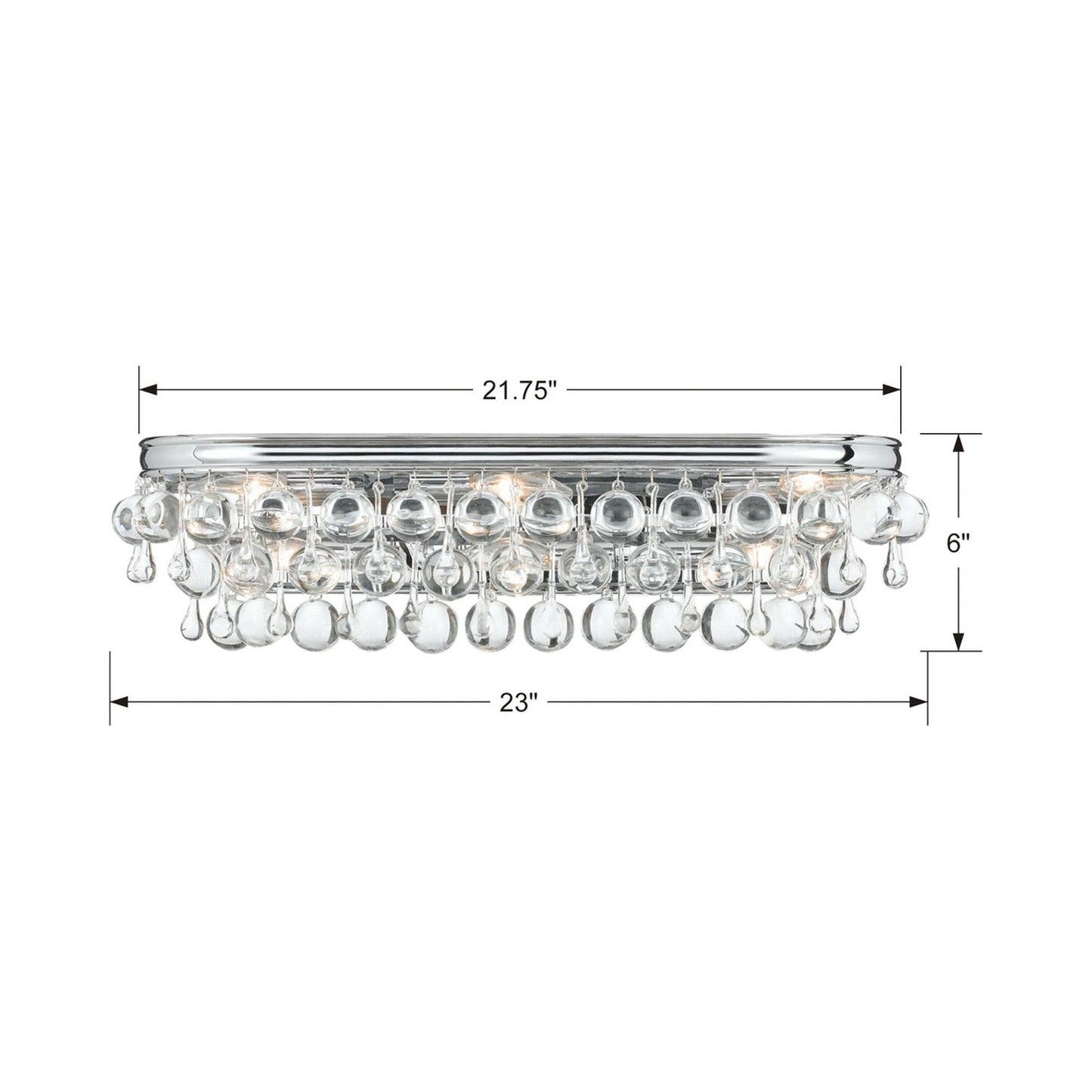 Calypso Bath Wall Light - line drawing.