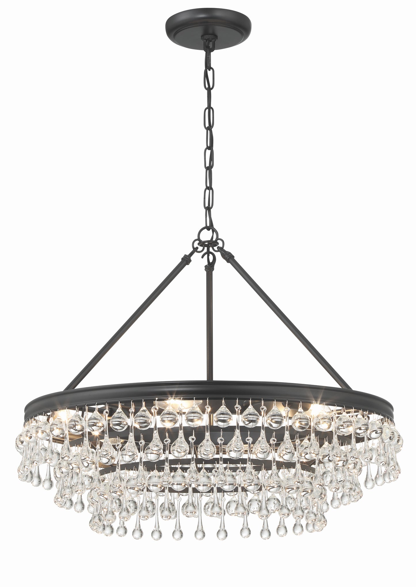 Calypso Chandelier in Matte Black (19.75-Inch).