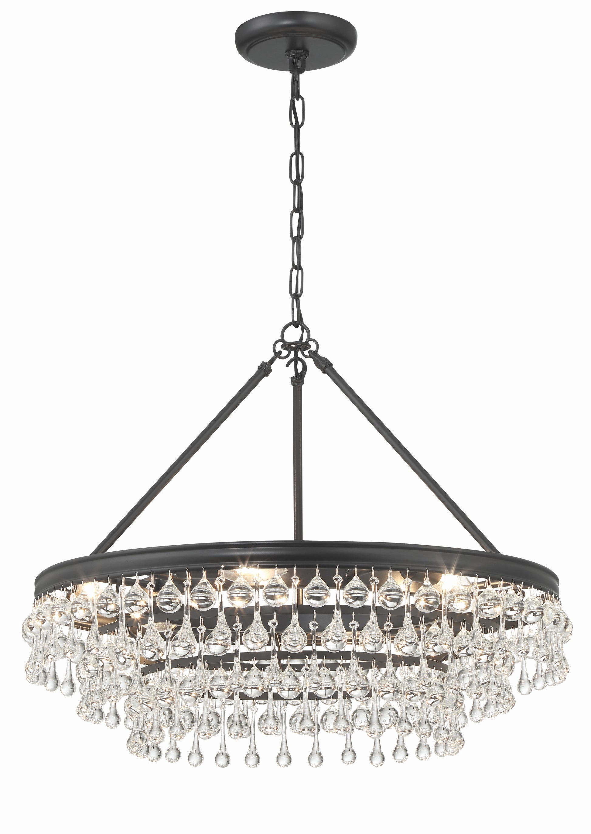 Calypso Chandelier in Matte Black (19.75-Inch).
