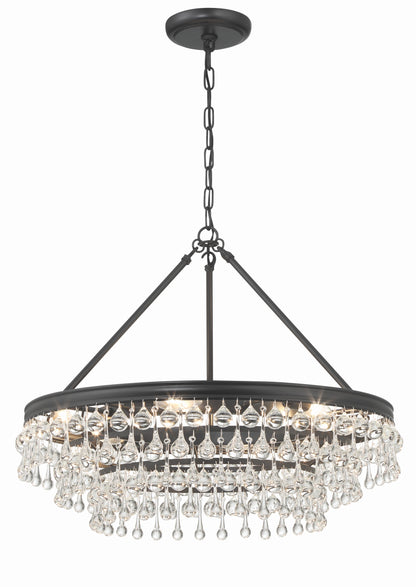 Calypso Chandelier in Matte Black (19.75-Inch).
