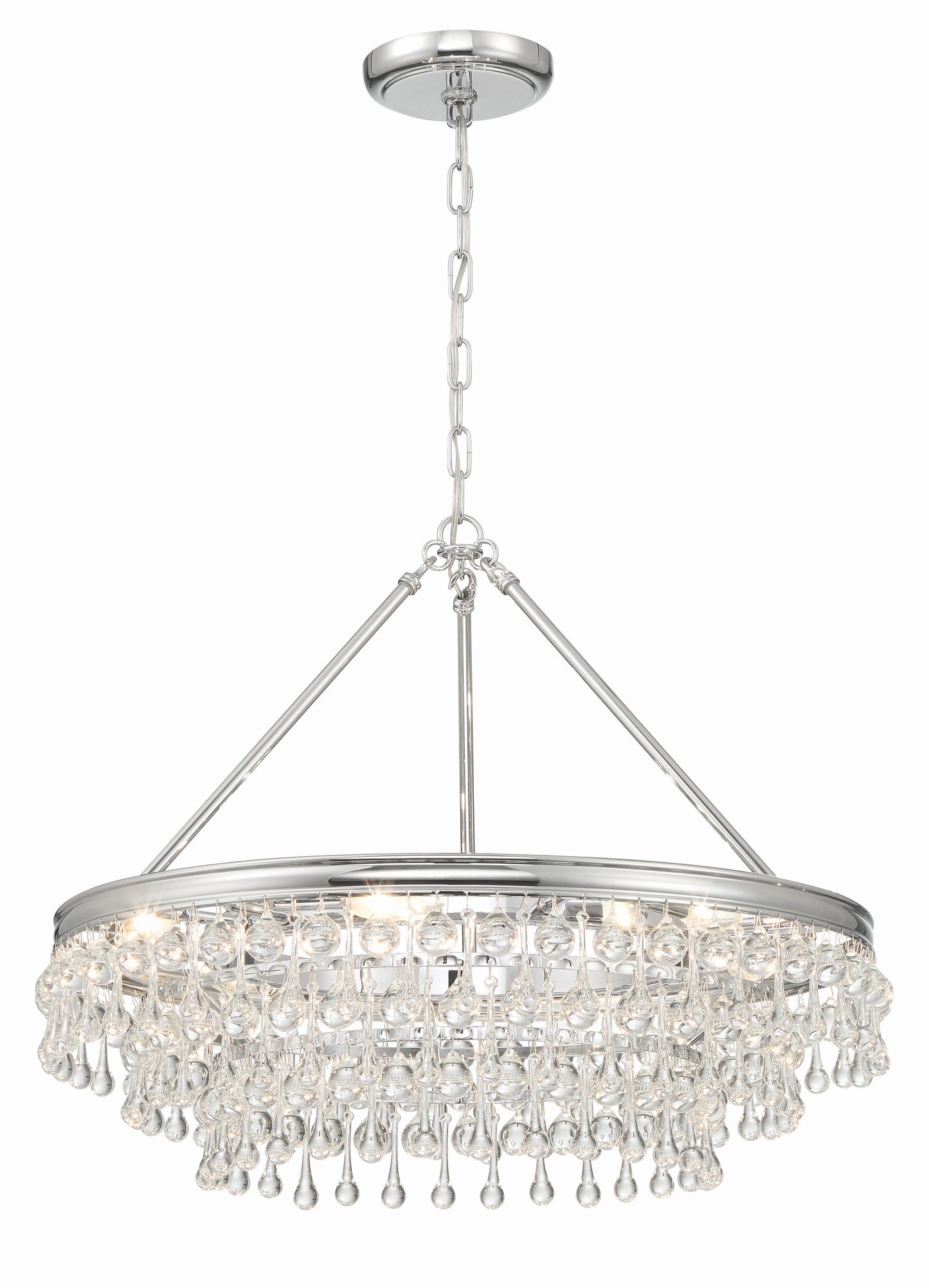 Calypso Chandelier in Polished Chrome (19.75-Inch).