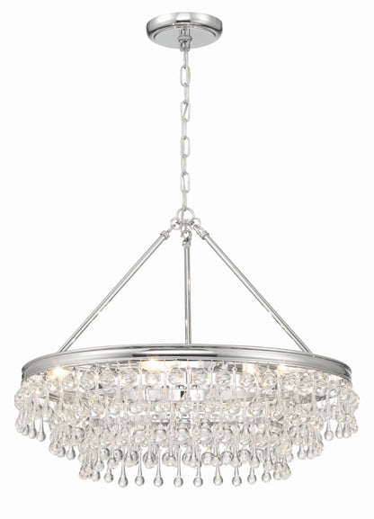 Calypso Chandelier in Polished Chrome (19.75-Inch).