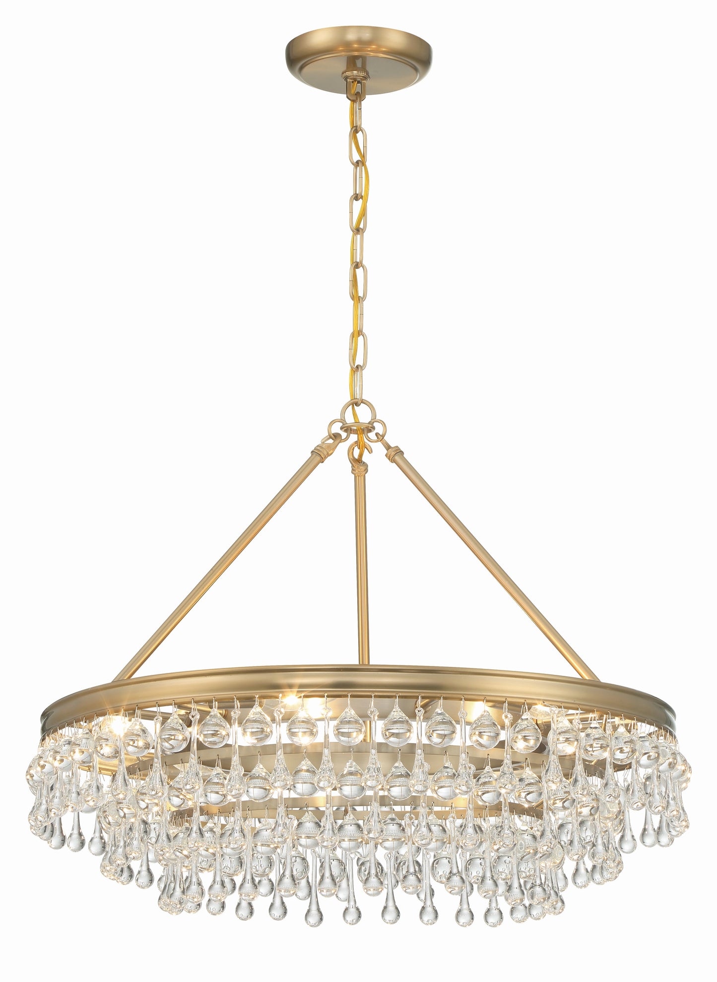 Calypso Chandelier in Vibrant Gold (19.75-Inch).