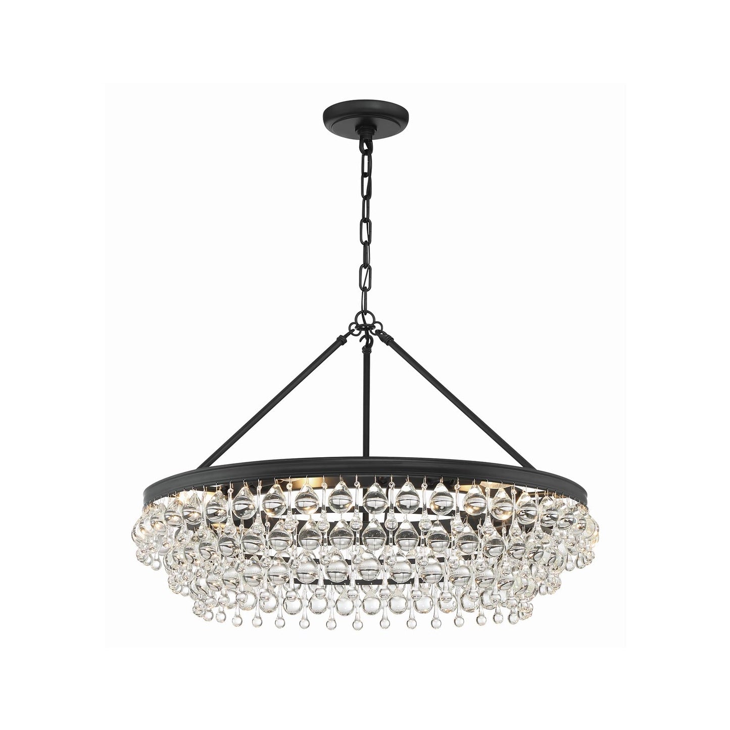 Calypso Chandelier in Matte Black (20-Inch).