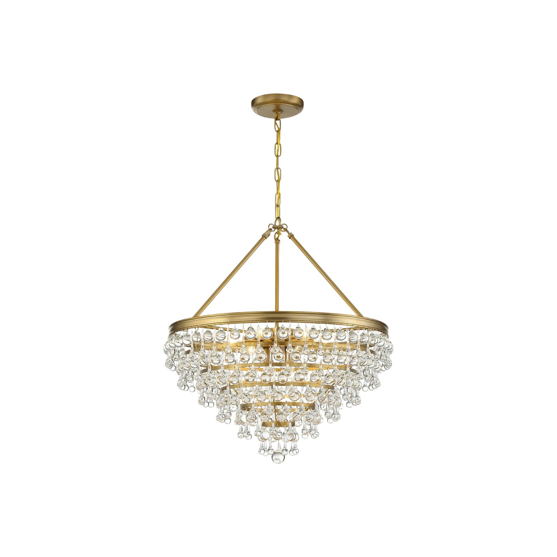 Calypso Chandelier in Vibrant Gold (25-Inch).
