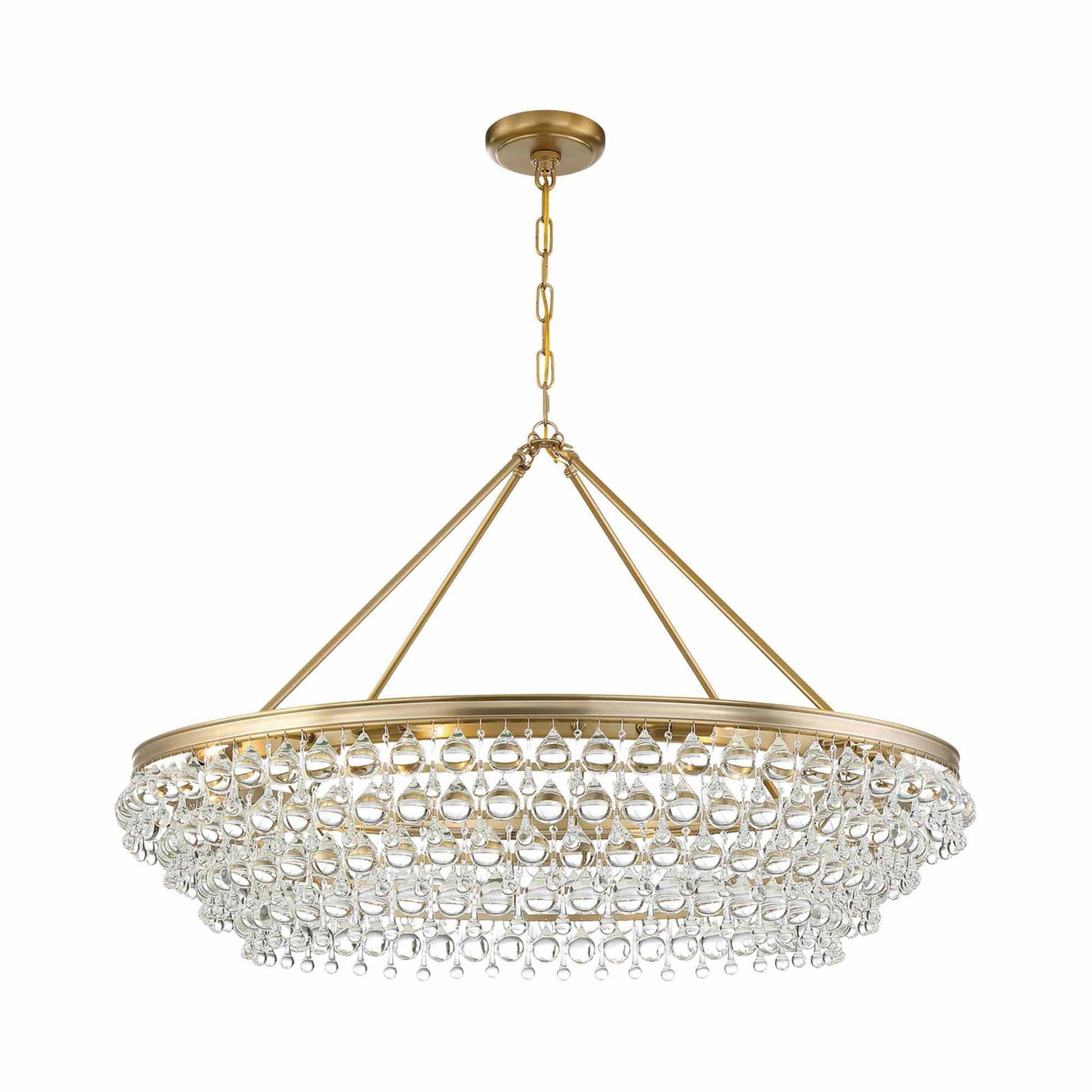 Calypso Chandelier in Vibrant Gold (40-Inch).