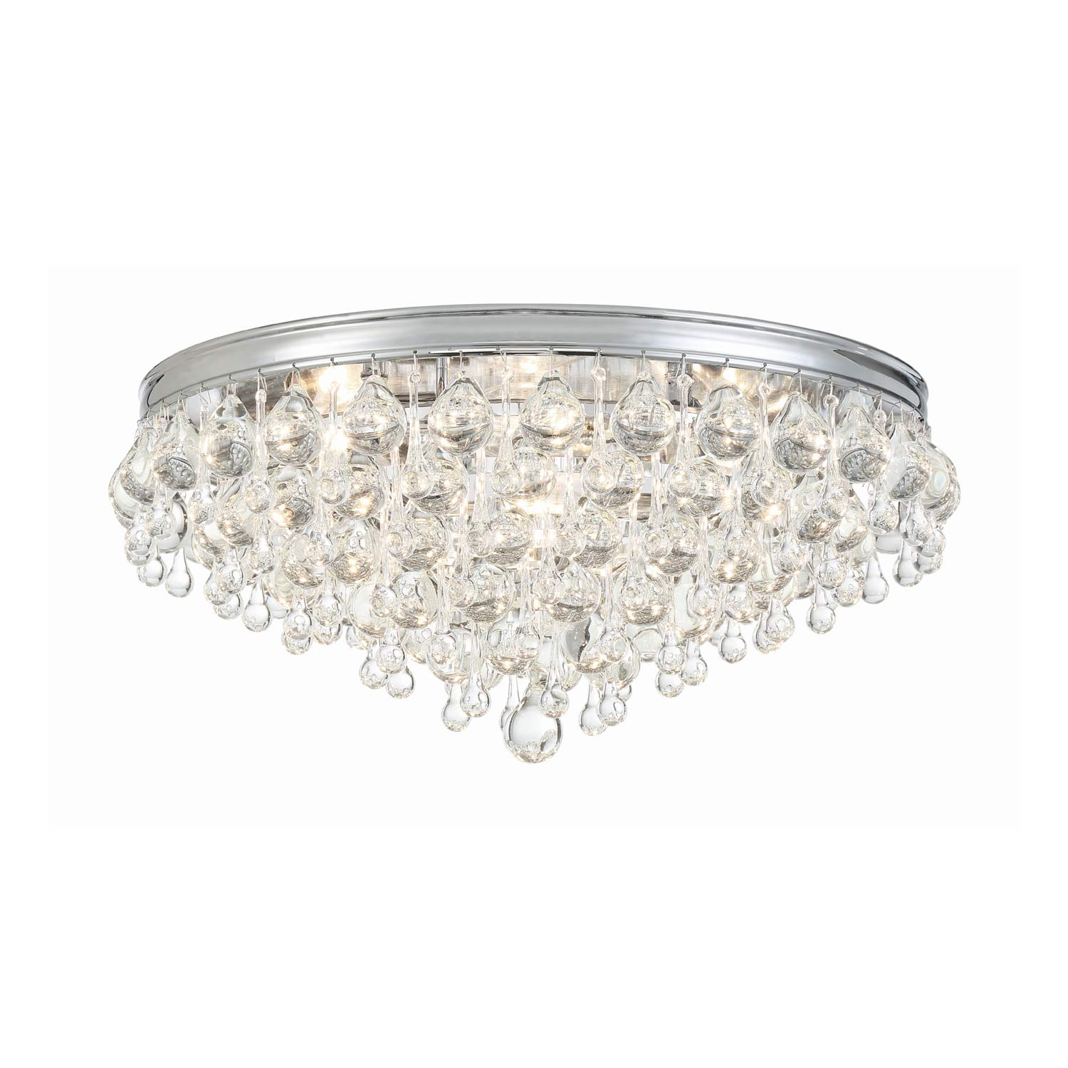 Calypso Flush Mount Ceiling Light in Polished Chrome (6-Light).