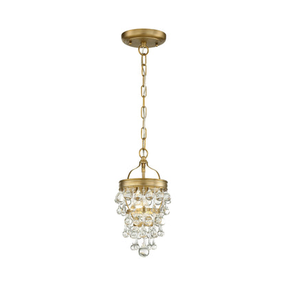 Calypso Mini Chandelier in Vibrant Gold (1-Light).