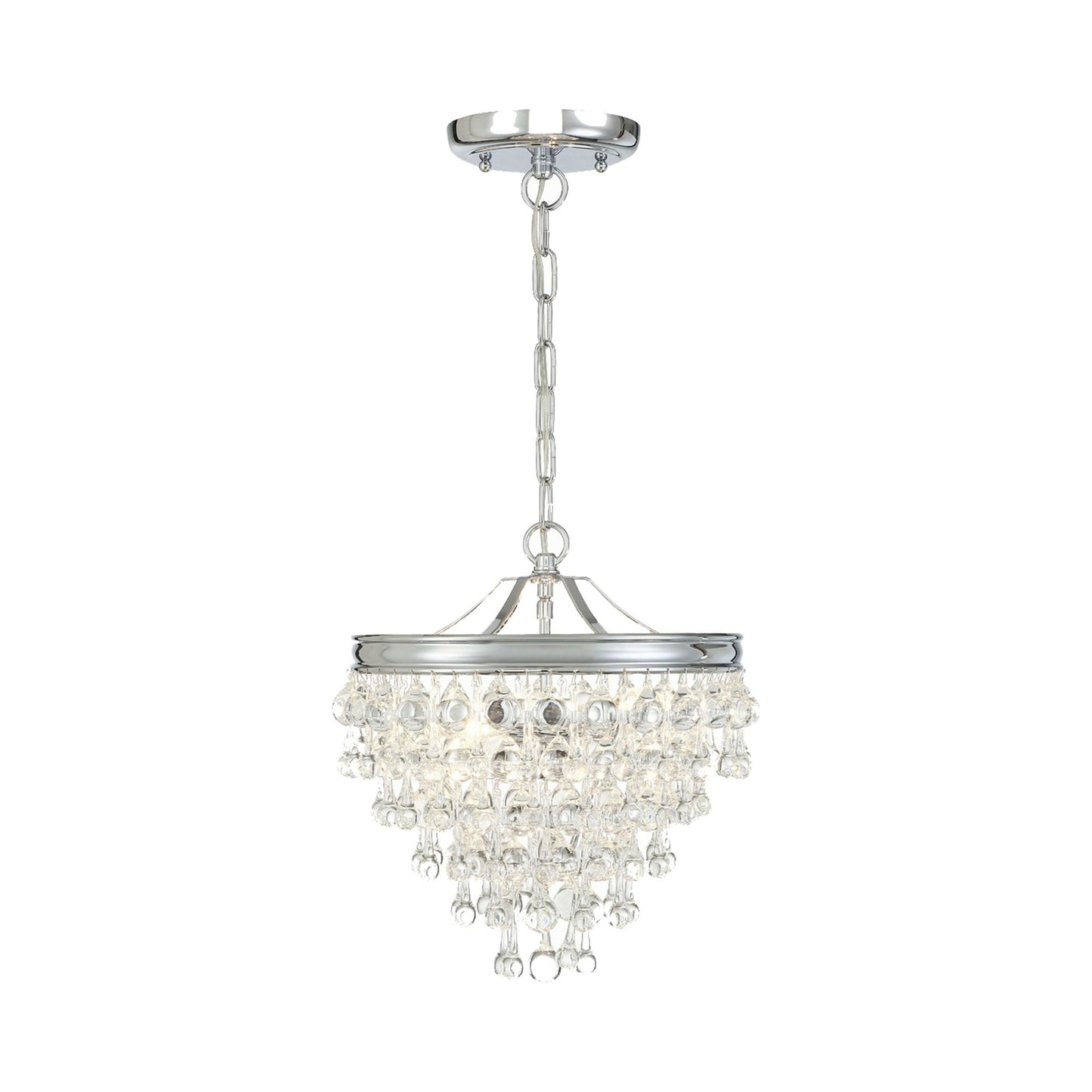 Calypso Mini Chandelier in Polished Chrome (3-Light).