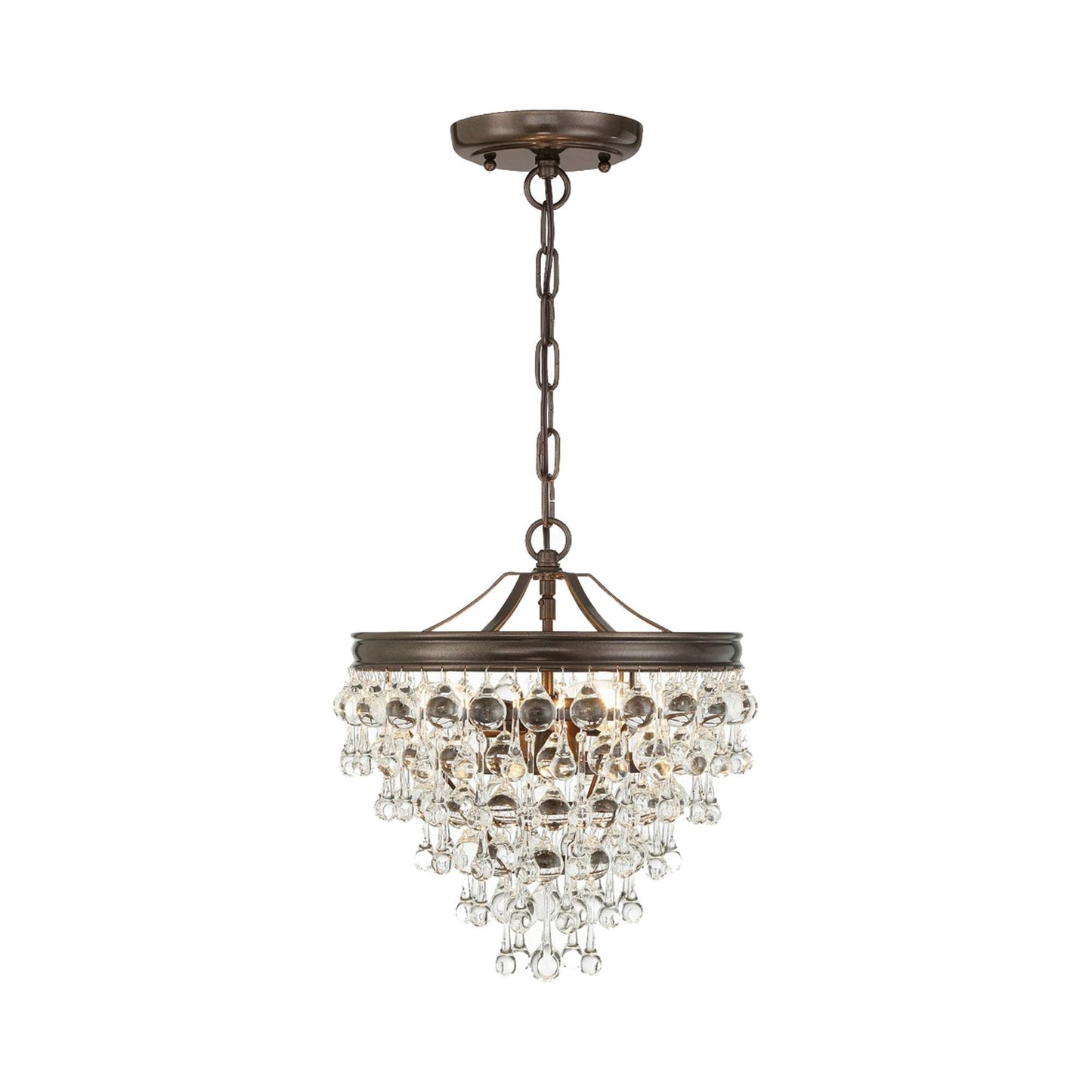 Calypso Mini Chandelier in Vibrant Bronze (3-Light).