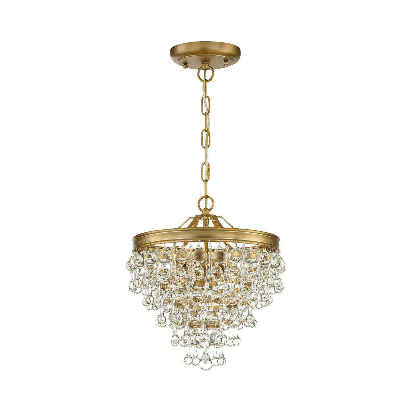 Calypso Mini Chandelier in Vibrant Gold (3-Light).