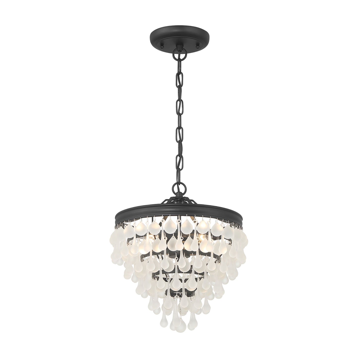 Calypso Mini Chandelier in Matte Black (3-Light).