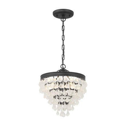 Calypso Mini Chandelier in Matte Black (3-Light).