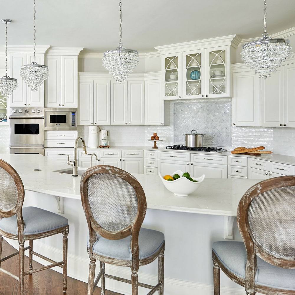 Calypso Mini Chandelier in kitchen.