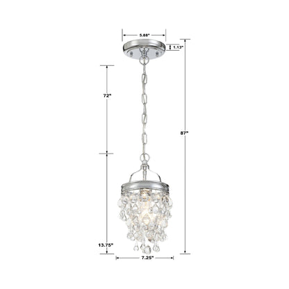 Calypso Mini Chandelier - line drawing.