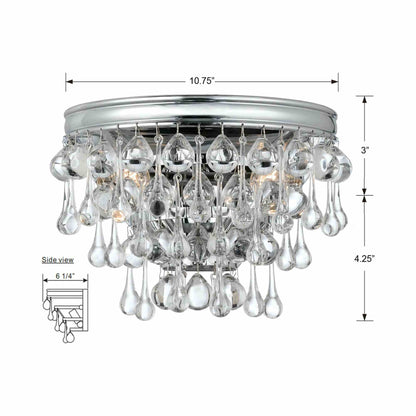 Calypso Wall Light - line drawing.