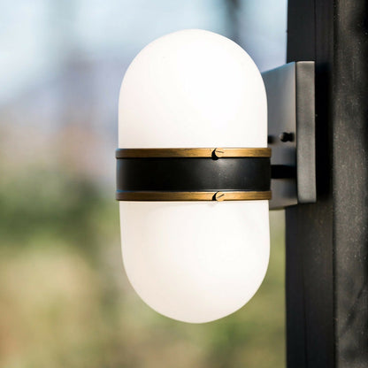 Capsule Outdoor Wall Light in Outside Area.