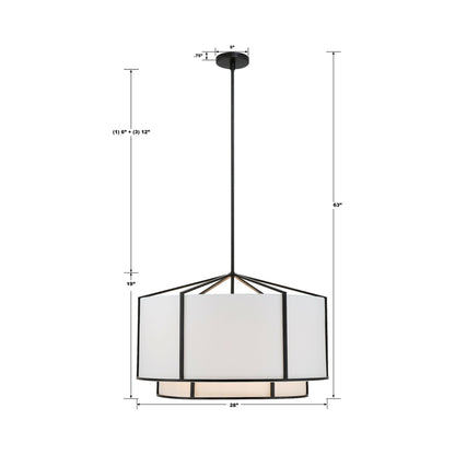Carlyn Chandelier - line drawing.