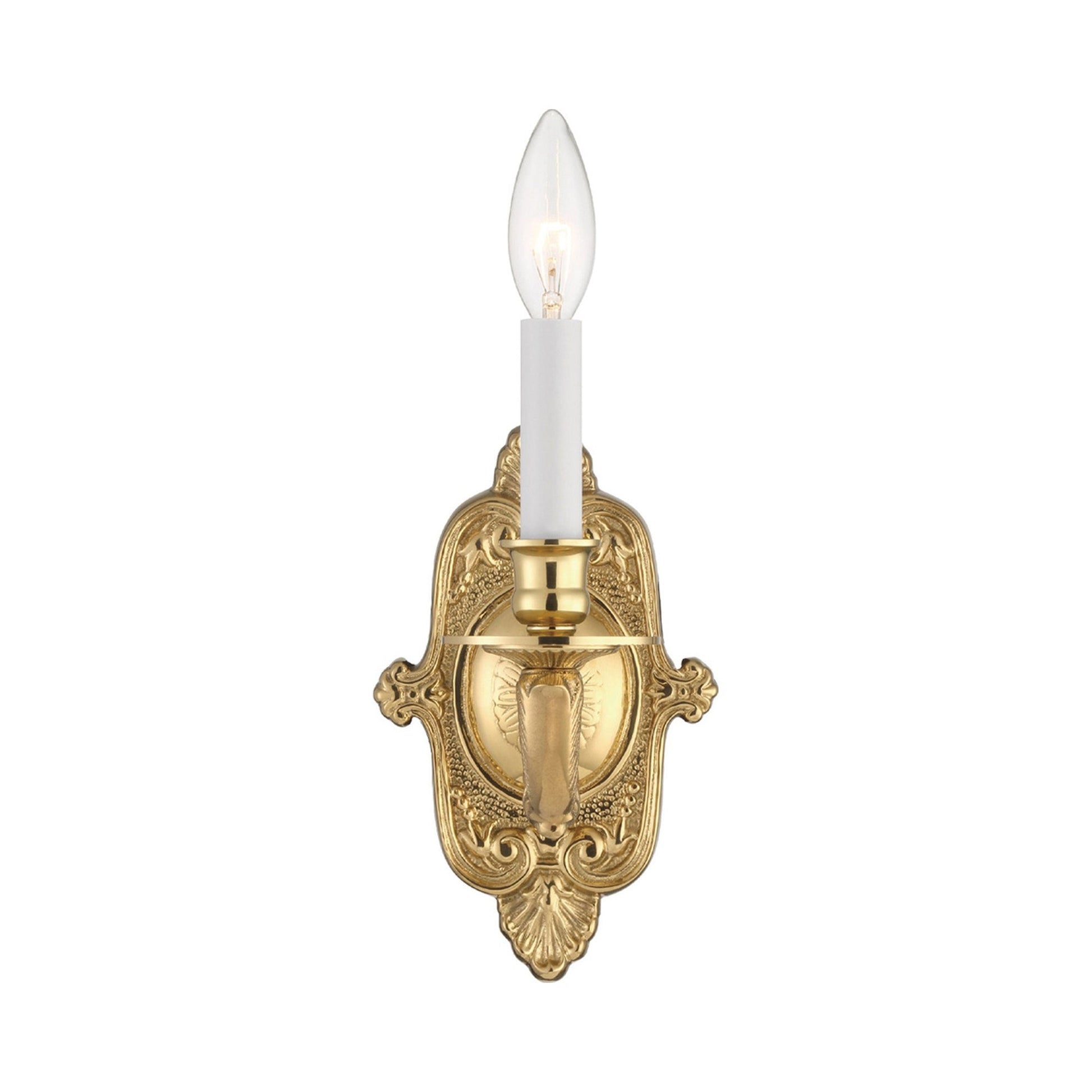 Cast Brass Ornate Wall Light (1-Light).