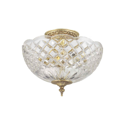 Cast Brass Semi Flush Mount Ceiling Light.