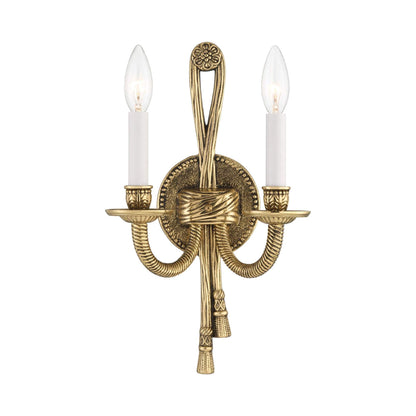 Cast Brass Wall Light in Olde Brass (2-Light).
