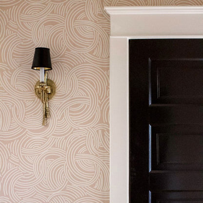 Cast Brass Wall Light in Detail.