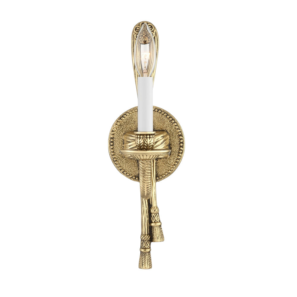 Cast Brass Wall Light in Detail.