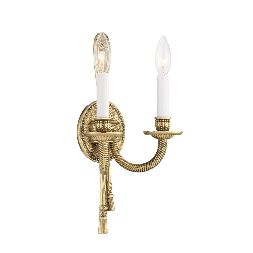 Cast Brass Wall Light in Detail.